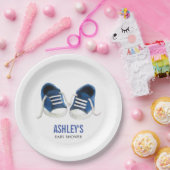 ブルースニーカー赤ちゃんシャワー紙プレート、ボーイシャワー ペーパープレート (パーティー)