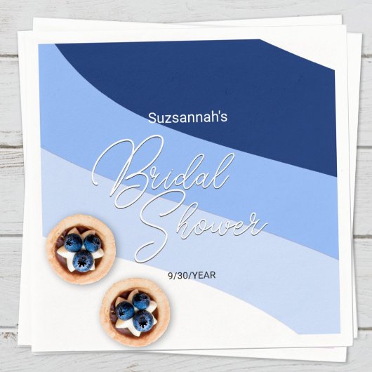 ブルースネイビーカロライロロビンズエッグ横ストリーム スタンダードカクテルナプキン