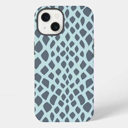 ブルースネークプリント iPhoneケース (裏面)