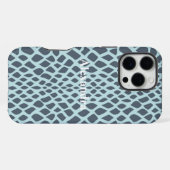 ブルースネークプリント iPhoneケース (裏面横)