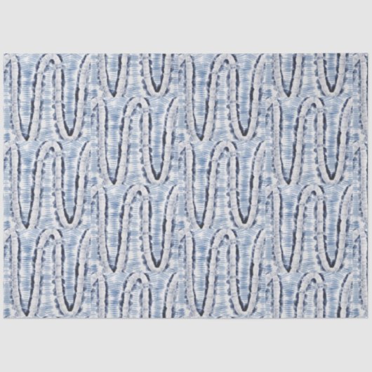 ブルースネーク絞り染め伝統的パターンスタイル 薄葉紙 (正面)