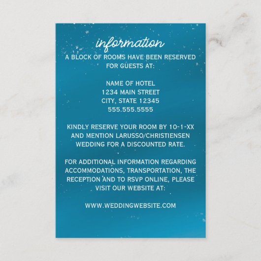 ブルースノイ結婚スカイのエンクロージャカード エンクロージャーカード (正面)