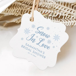 ブルースノーインラブウィンターブライダルシャワー フェイバータグ