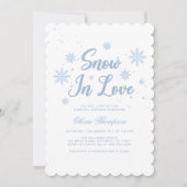 ブルースノーインラブウィンターブライダルシャワー 招待状 (正面)