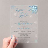 ブルースノーインラブブライダルシャワー アクリル招待状 (インサイチュ (ポータブル))