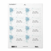 ブルースノーインラブブライダルシャワー ラベル (フルシート)