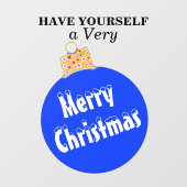 ブルースノーキャップメリークリスマスオーナメント ウィンドウサイン (シート)