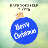 ブルースノーキャップメリークリスマスオーナメント ウィンドウサイン (シート3)