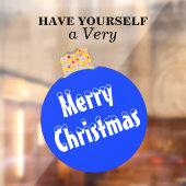 ブルースノーキャップメリークリスマスオーナメント ウィンドウサイン (シート2)