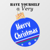 ブルースノーキャップメリークリスマスオーナメント ウィンドウサイン (シート)