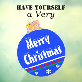 ブルースノーキャップメリークリスマスオーナメント ウィンドウサイン (シート3)