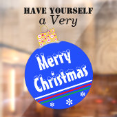 ブルースノーキャップメリークリスマスオーナメント ウィンドウサイン (シート2)