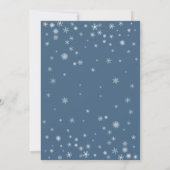 ブルースノーグローブスノーフレークフォトフラットホリデーカード シーズンカード (裏面)