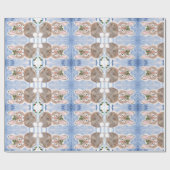 ブルースノーバニーラビットクリスマスギフトラップ ラッピングペーパー (フラット)