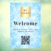 ブルースノービジネスロゴ歓迎オープニングQRコード ウィンドウサイン (シート3)