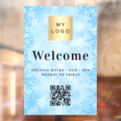 ブルースノービジネスロゴ歓迎オープニングQRコード ウィンドウサイン (シート2)