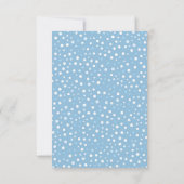 ブルースノーフレークがベビーカードの本を持ち込む 招待状 (裏面)