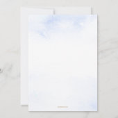 ブルースノーフレークが冬の赤ちゃんシャワーの途中にある 招待状 (裏面)