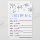 ブルースノーフレークが赤ちゃんシャワー活動を願う 便箋 (正面/裏面)