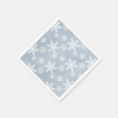 ブルースノーフレークのクリスマスベビーシャワー誕生日パート スタンダードカクテルナプキン (角)