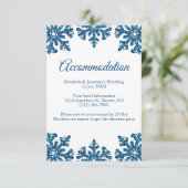 ブルースノーフレークウィンターウェディングアコモデーション エンクロージャーカード (スタンド正面)