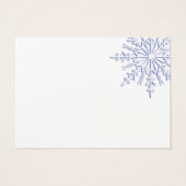 ブルースノーフレークウィンターウェディングメッセージカード (裏面)