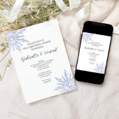 ブルースノーフレークウィンターウェディングリハーサルディナー 招待状