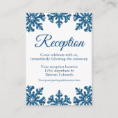 ブルースノーフレークウィンターウェディング披露宴 エンクロージャーカード (正面)