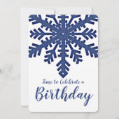 ブルースノーフレークウィンターバースデーパーティー 招待状 (正面)