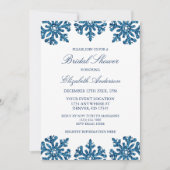 ブルースノーフレークウィンターブライダルシャワー 招待状 (正面)