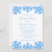ブルースノーフレークウィンターブライダルシャワー 招待状 (正面)