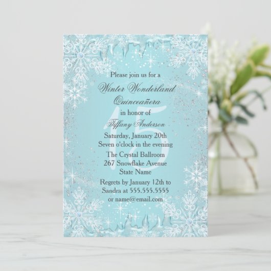 ブルースノーフレークウィンターワンダーランドキンセアニェラ 招待状 (スタンド正面)