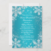 ブルースノーフレークウィンターワンダーランドキンセアニェラ 招待状 (裏面)