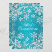 ブルースノーフレークウィンターワンダーランドキンセアニェラ 招待状 (正面/裏面)