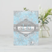 ブルースノーフレークウィンターワンダーランドスウィート16招待状 招待状 (スタンド正面)