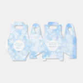 ブルースノーフレーククリスマスの赤ちゃんシャワーお願いボックス フェイバーボックス (折り畳みなし)