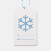 ブルースノーフレーククリスマスギフトタグ ギフトタグ (正面)
