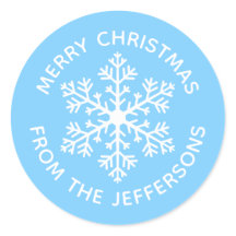 ブルースノーフレーククリスマスステッカー