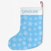 ブルースノーフレーククリスマスストッキング スモールクリスマスストッキング (裏面)
