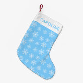 ブルースノーフレーククリスマスストッキング スモールクリスマスストッキング (正面 (吊り時))