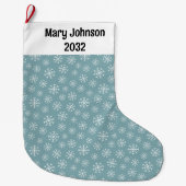 ブルースノーフレーククリスマスストッキング ラージクリスマスストッキング (正面)
