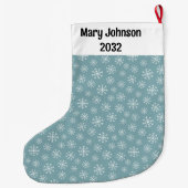 ブルースノーフレーククリスマスストッキング ラージクリスマスストッキング (裏面)