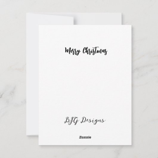 ブルースノーフレーククリスマスツリー シーズンカード (裏面)