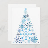 ブルースノーフレーククリスマスツリー シーズンカード (正面/裏面)