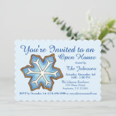 ブルースノーフレーククリスマスハヌッカホリデーパーティー 招待状 (スタンド正面)