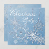 ブルースノーフレーククリスマスパーティー 招待状 (正面/裏面)