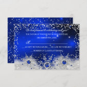 ブルースノーフレーククリスマスパーティーRSVP 出欠カード (正面/裏面)