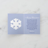 ブルースノーフレーククリスマスフォト折り畳みカード サンキューカード (内部)