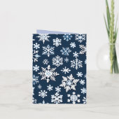 ブルースノーフレーククリスマスフォト折り畳みカード サンキューカード (裏面)