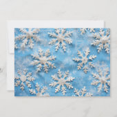 ブルースノーフレーククリスマスフォト シーズンカード (裏面)